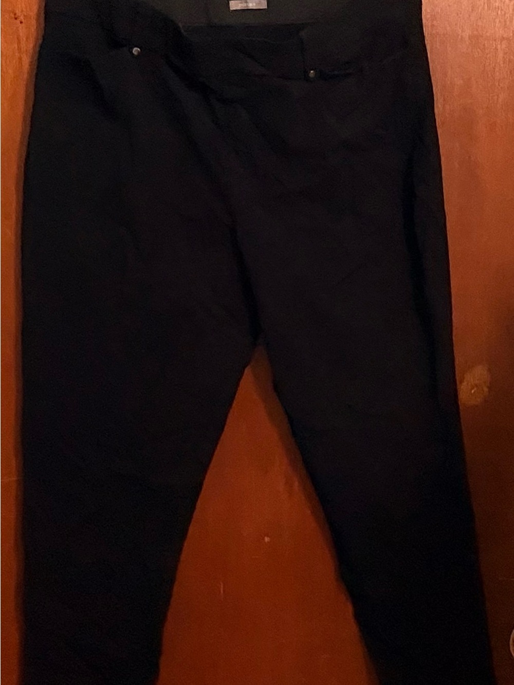 Maurices Black High Rise Elastic Waist Pull On Jeggings Stretch Pants